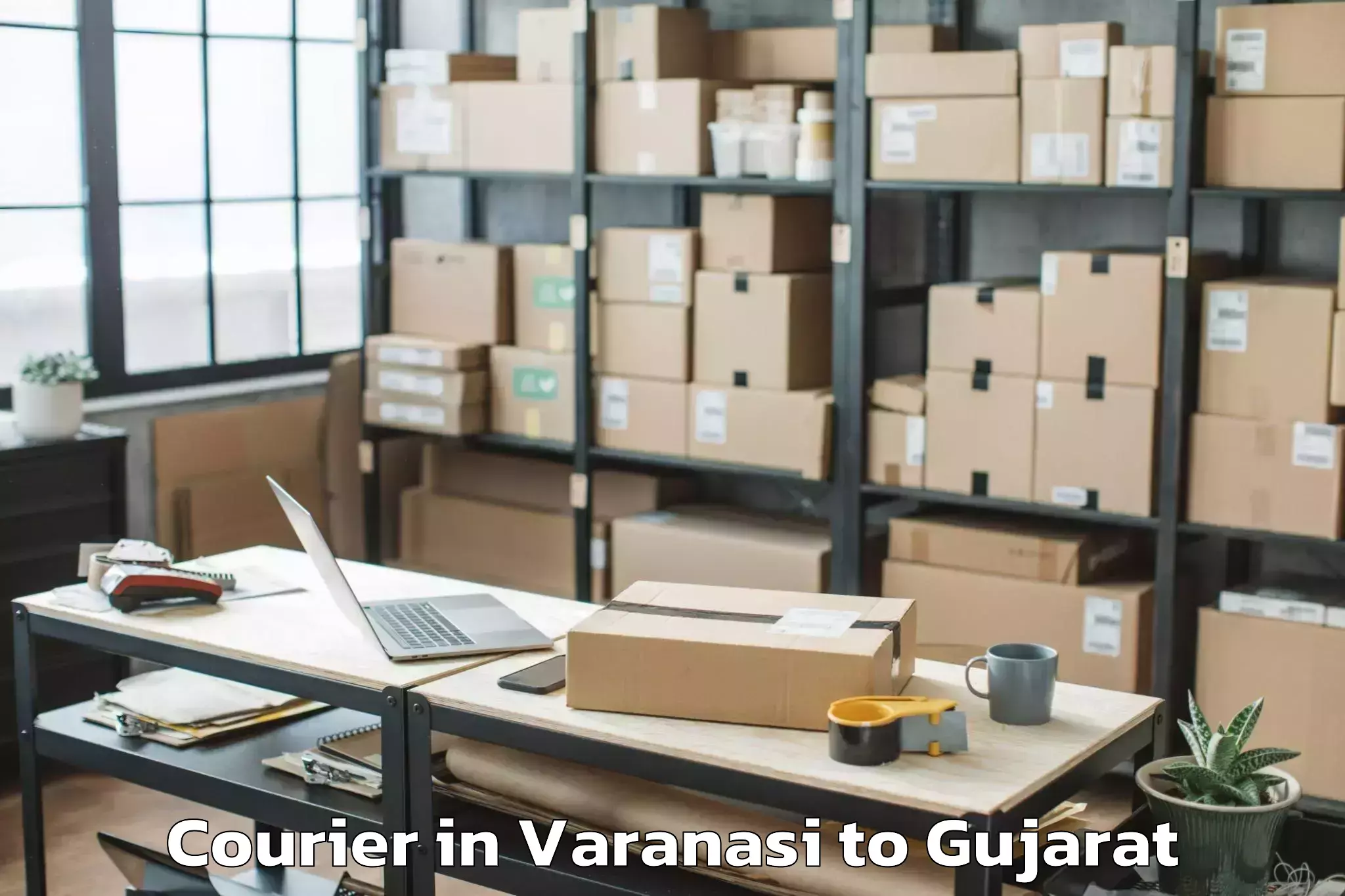 Easy Varanasi to Lunawada Courier Booking